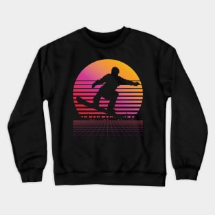 Vintage Ski Racing Retro Skiing Winter Sports Lovers Skier Crewneck Sweatshirt